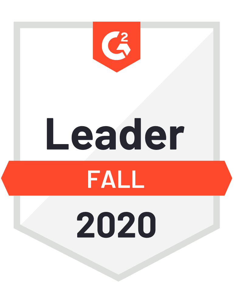 Fall 2020 G2 Customer Journey Analytics Leader Badge
