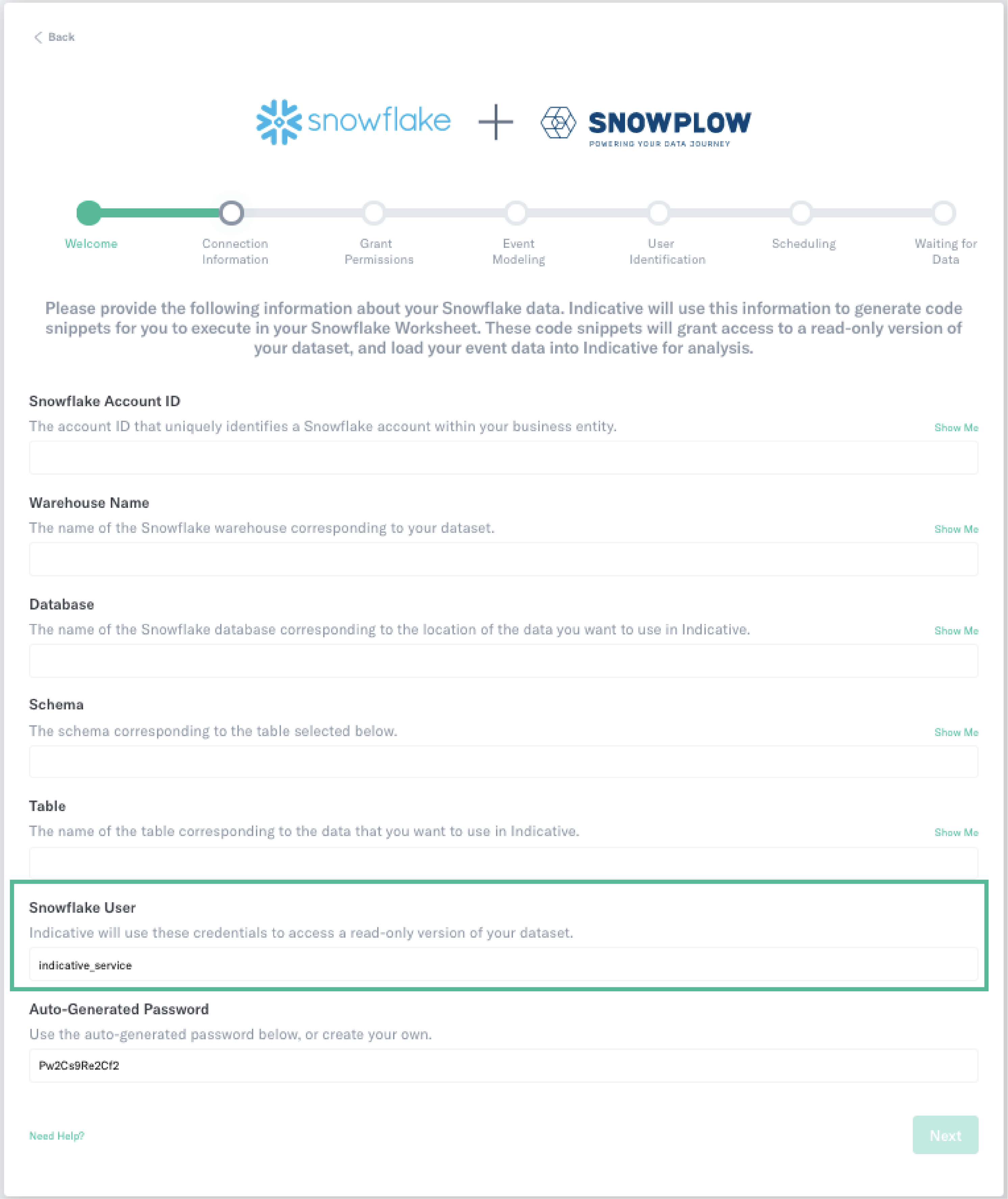 Custom Users for Snowflake Customers