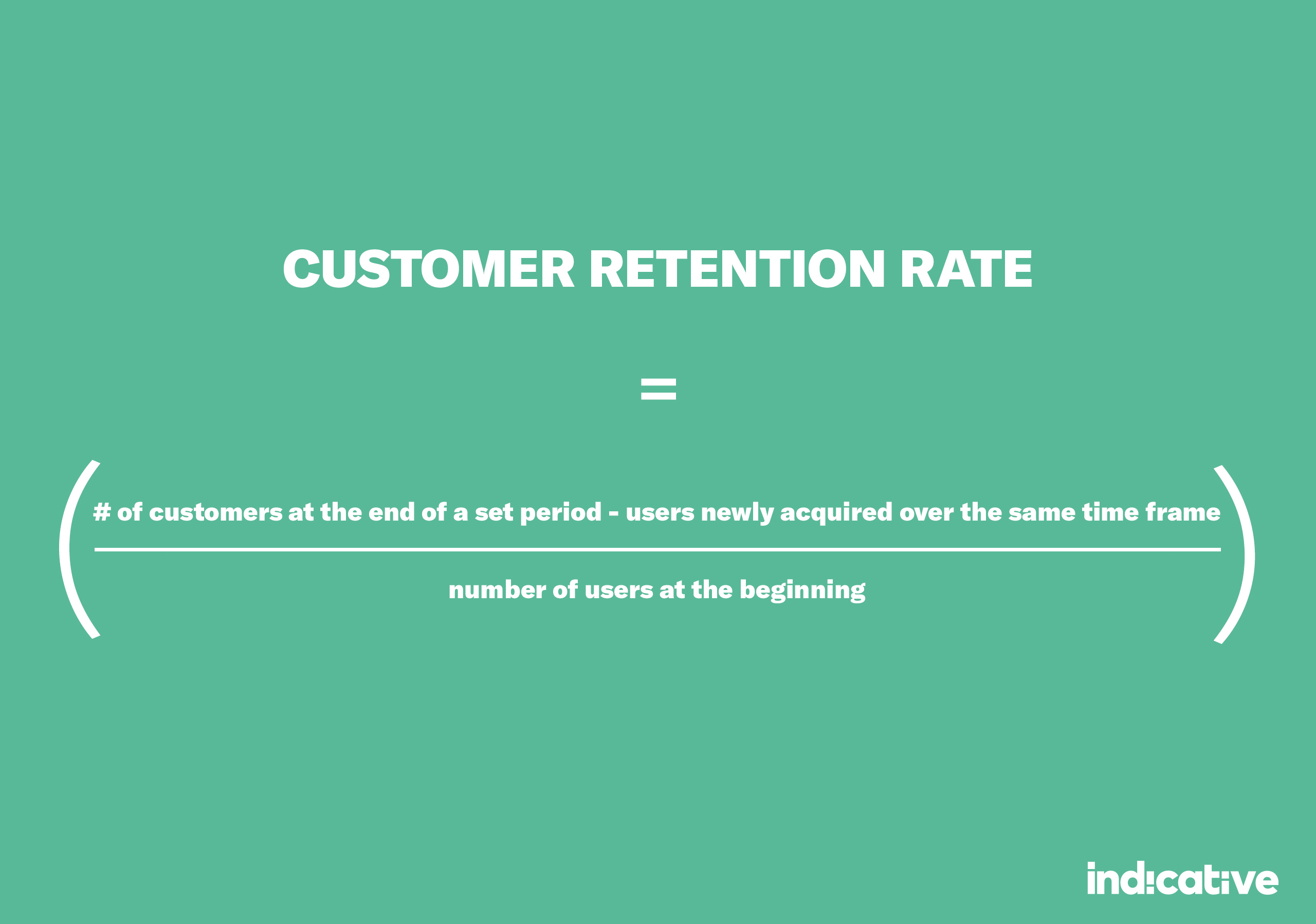 Customer Retention Rate formula