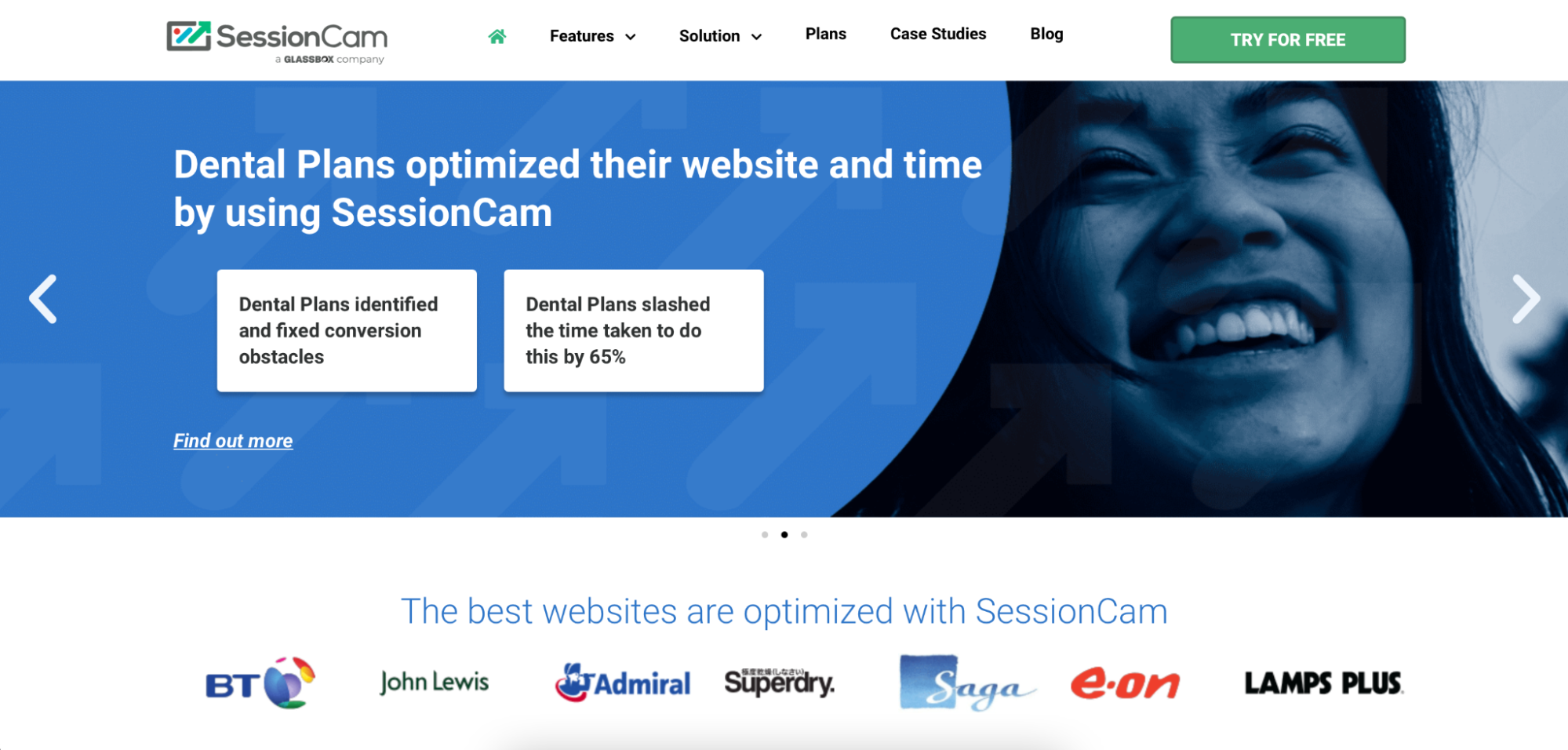 SessionCam Homepage